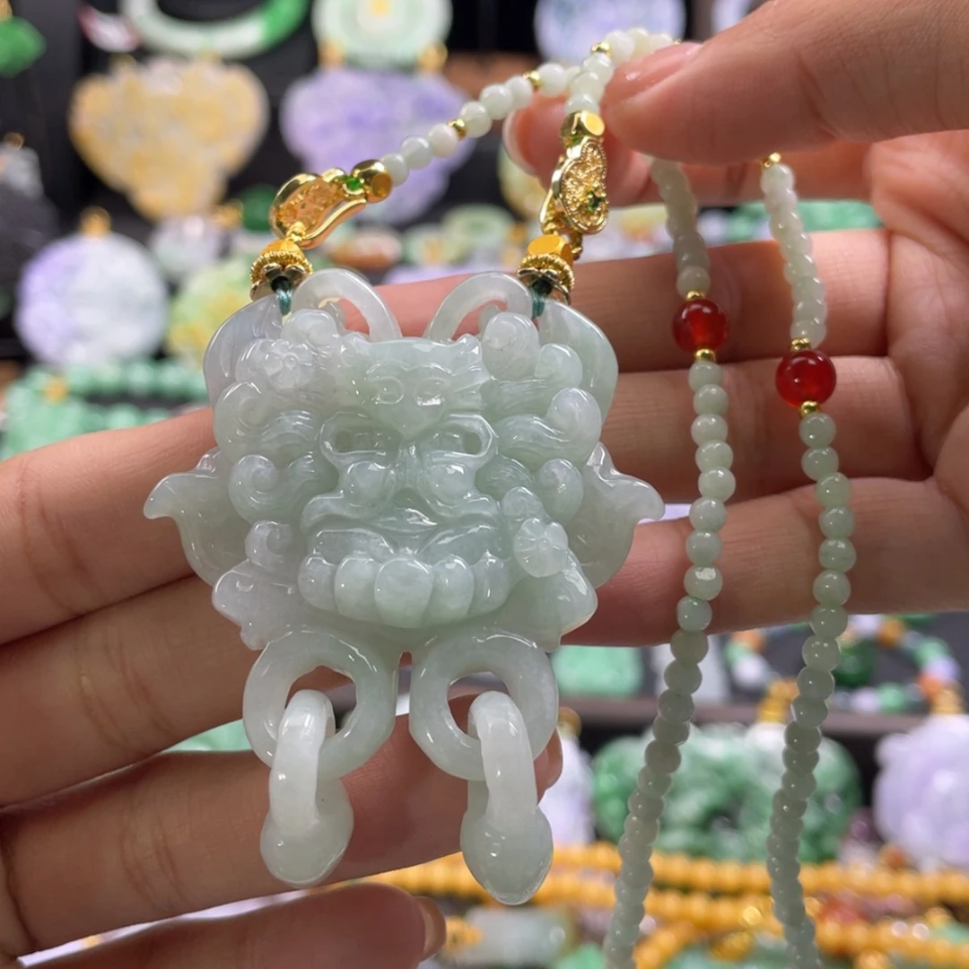 翡翠未镶嵌颈饰代编织