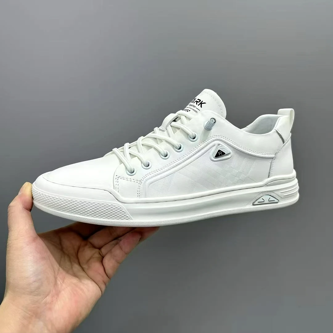 JH-993休闲小白鞋头层牛皮男鞋百搭男士板鞋男款潮鞋潮流一脚蹬蹬