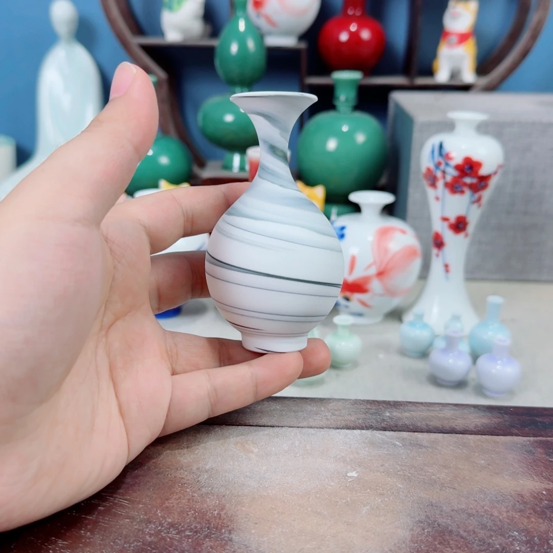 陶瓷手工小花器摆件