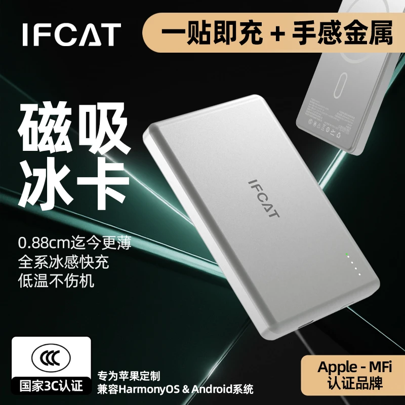 【国家3C认证可上飞机】元力猫MagSafe磁吸快充超薄背夹充电宝