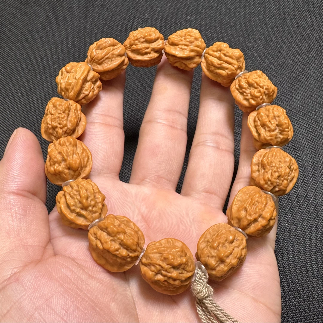 HT1105-7【金蟾嵩山小蛤蟆】定制矮桩大肚微打底核桃单圈文玩手串