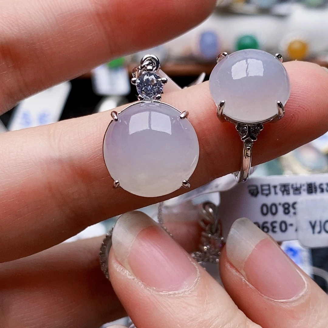 翡翠银S925镶嵌颈饰