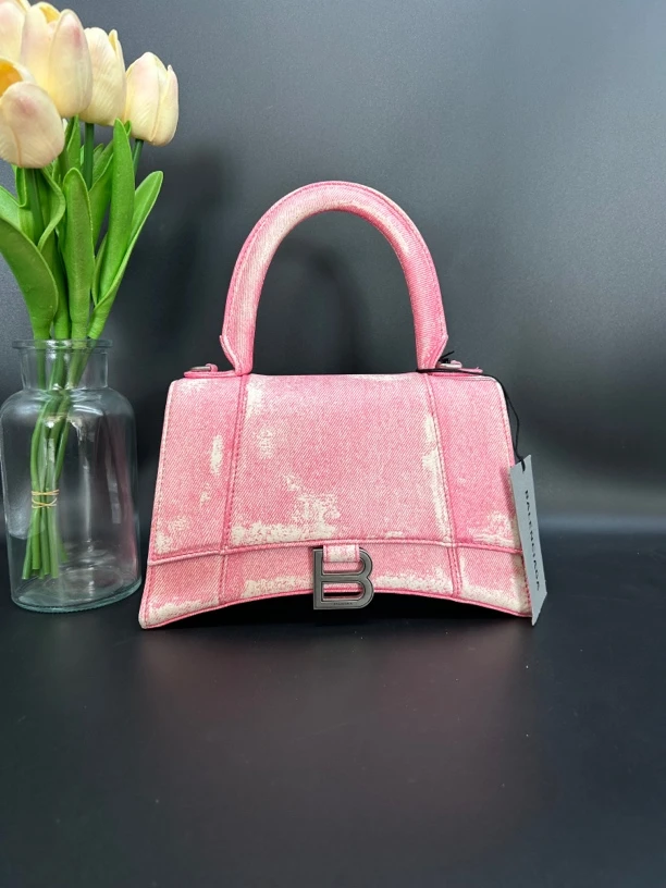 99新 Balenciaga/巴黎世家 巴黎世家Hourglass粉色沙漏S号100