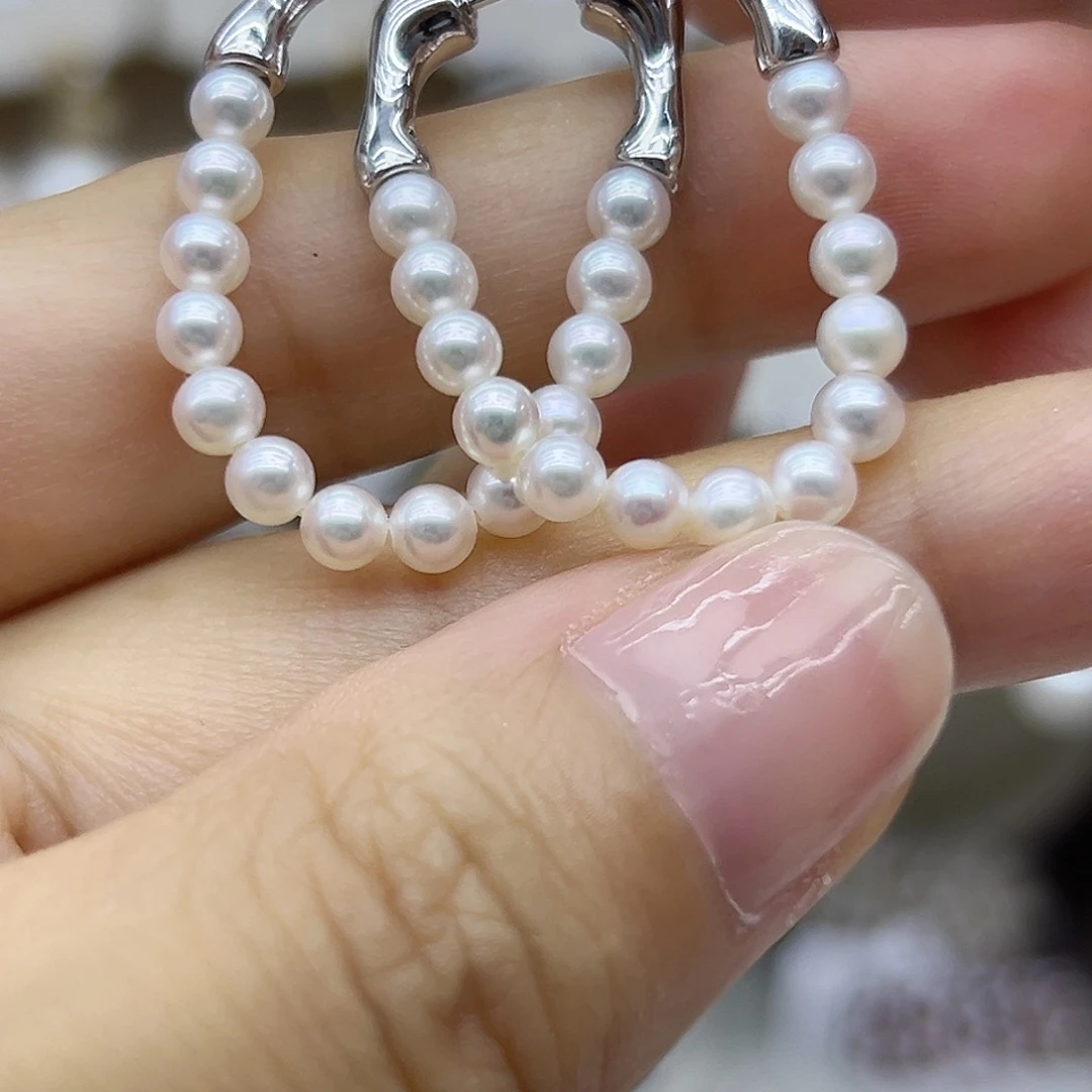 淡水珍珠银S925镶嵌颈饰