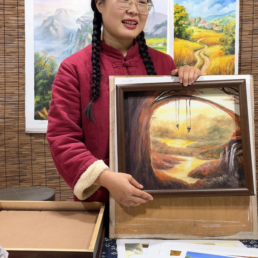 油画恭喜竞拍成功魏爽