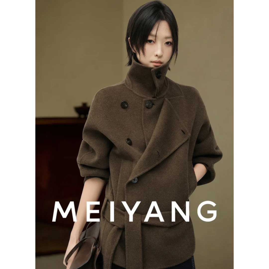 美洋MEIYANG 奈良毛呢大衣【暖系流光】复古琥珀~羊驼毛羊毛-周四