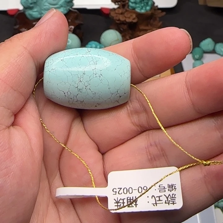 绿松石未镶嵌桶珠