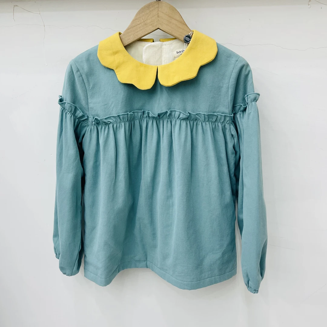 实体品牌童装女童韩版花瓣领加绒100棉小上衣秋冬3421037747