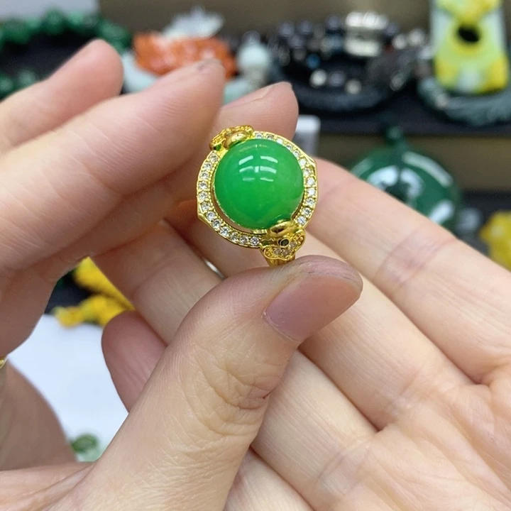 查罗石合金耳钉戒指27