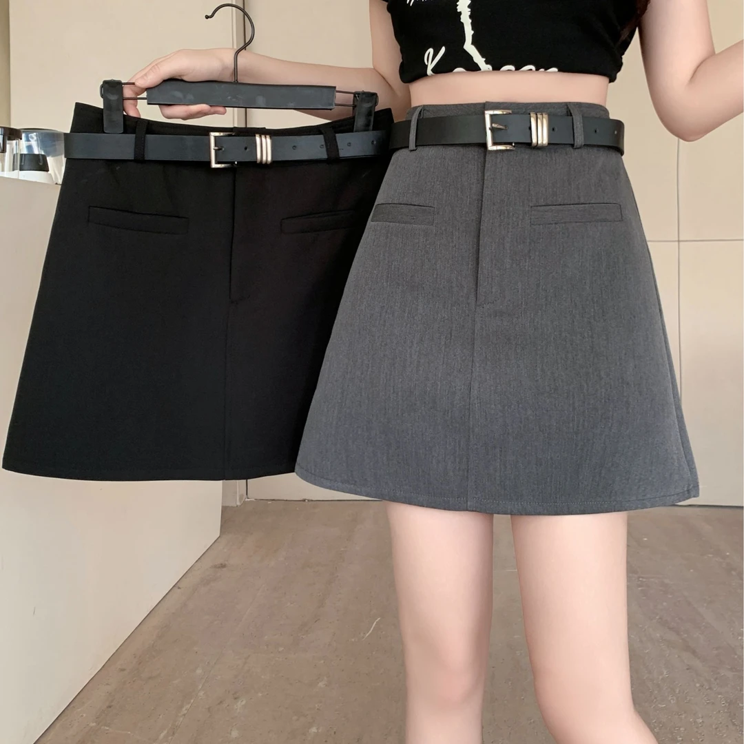 2025春季大码女装新款A字高腰显瘦半身裙短裙 2501裙子