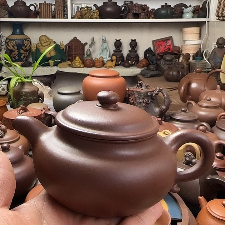 紫泥茶壶原矿紫砂