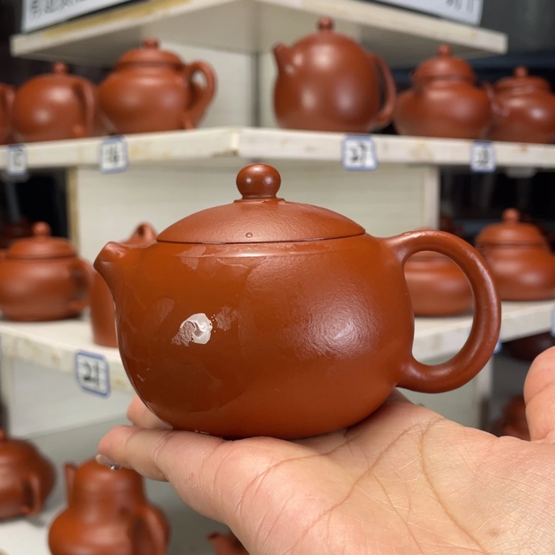 茶壶紫砂朱泥全手170毫升