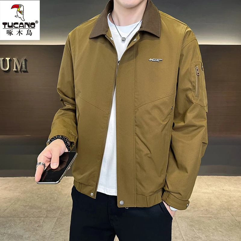 TUCANO/啄木鳥春秋季百搭翻领夹克休闲外套高端时尚韩版宽松上衣