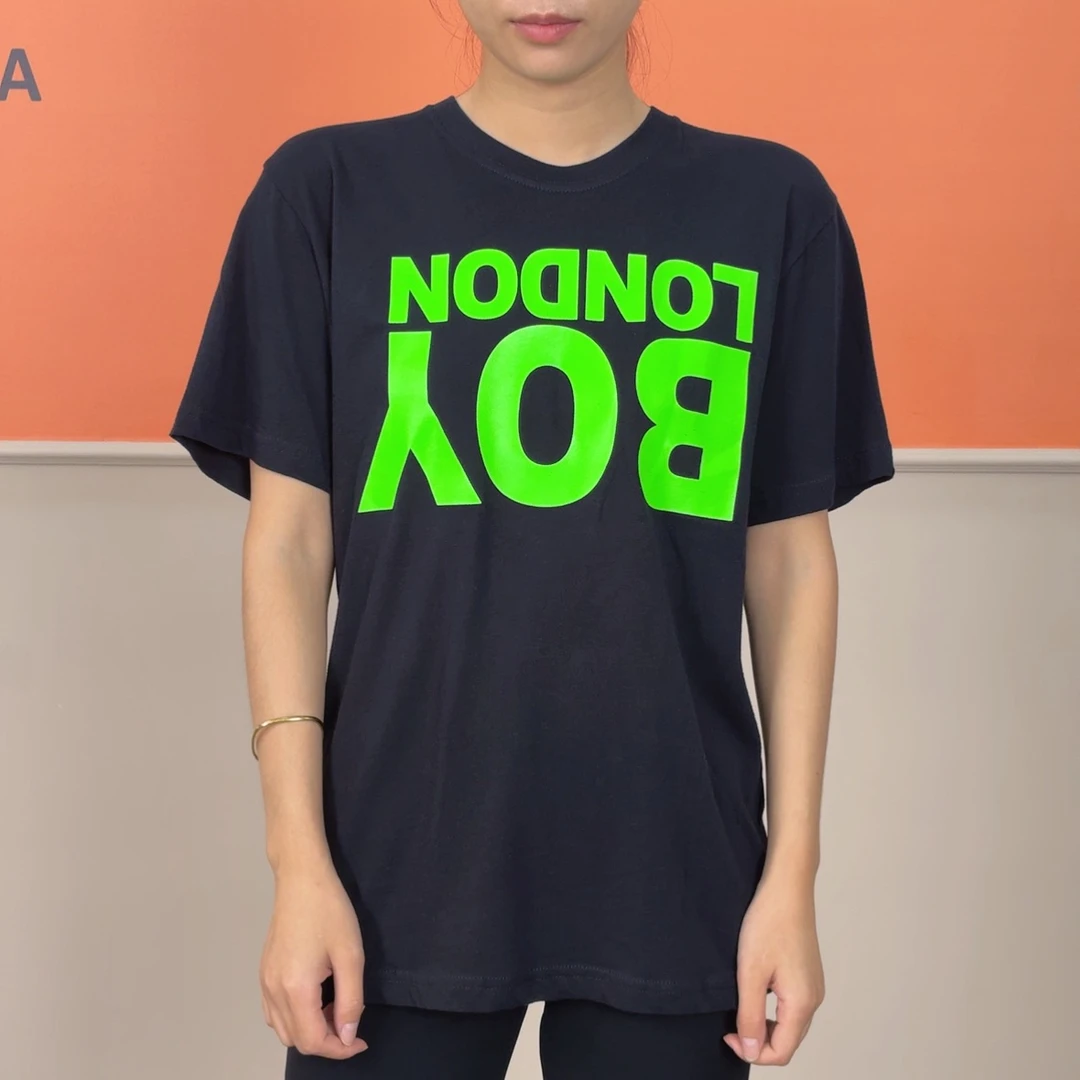 BOYLONDON圆领T恤夏季日常短袖印花青年美式休闲常规款3D图案