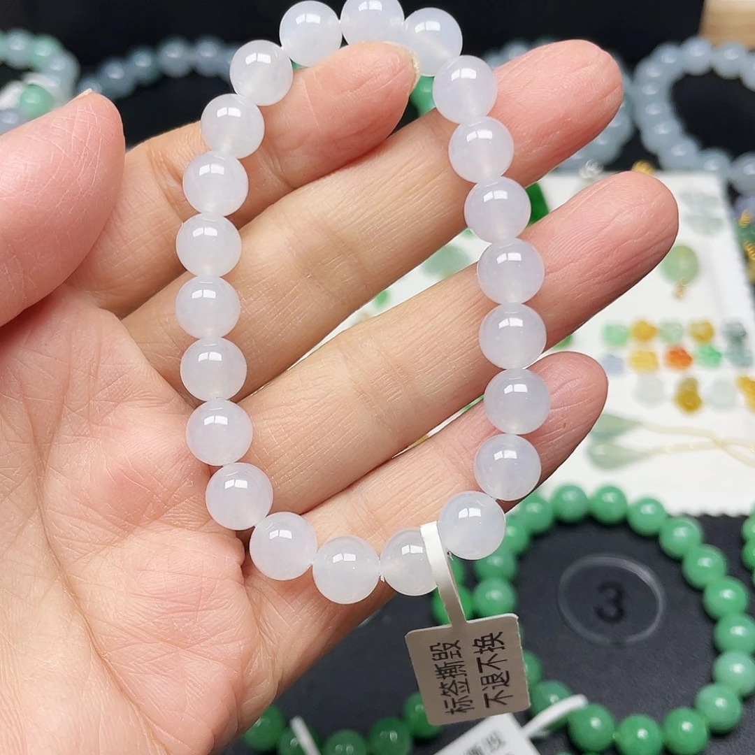 翡翠未镶嵌手链天然缅甸翡翠A货卡8.4