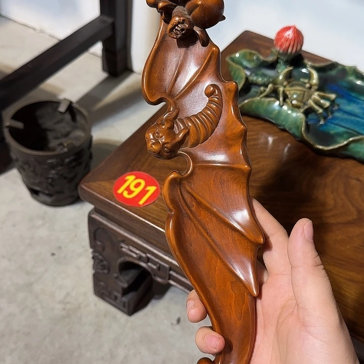 木复古装饰摆件香插长28厘米