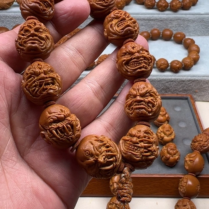Y***C手串橄榄核橄榄核雕工艺制作