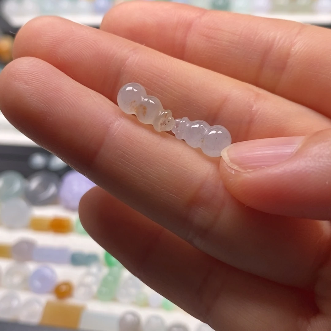 翡翠散珠冰葫芦提溜一对福利无鉴赏