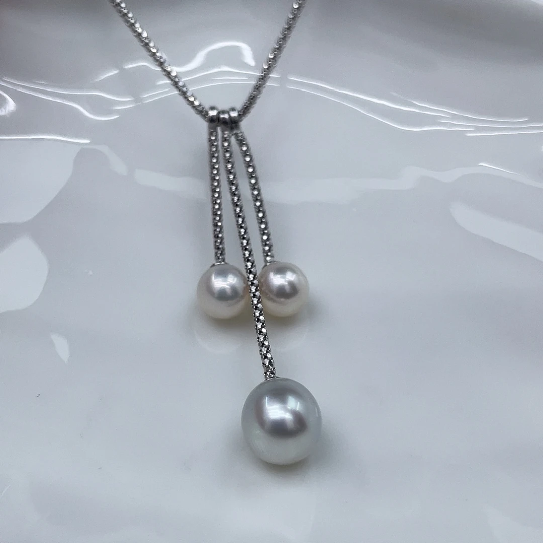 海水珍珠颈饰银S925镶嵌