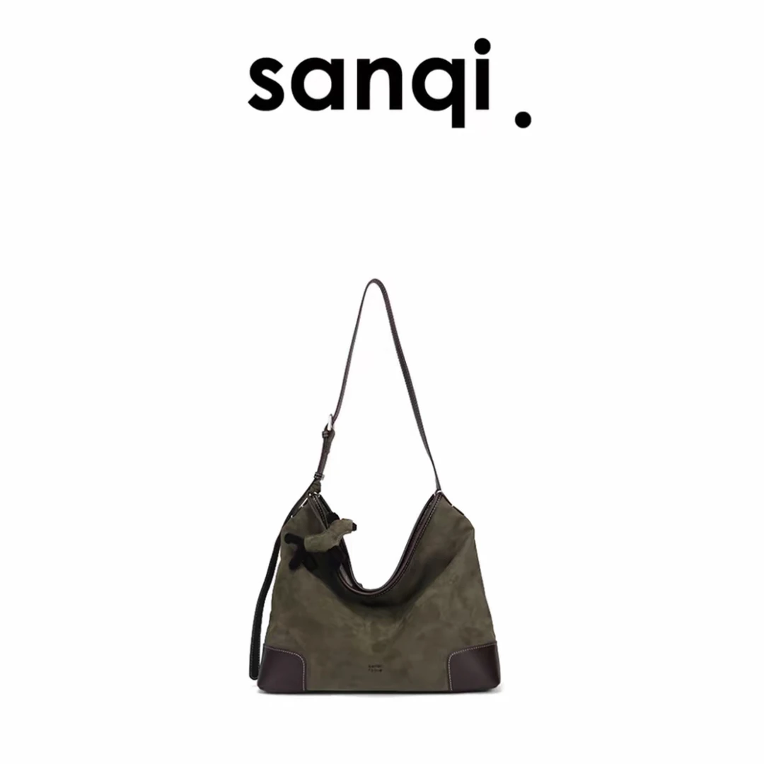 百搭便携式手工斜挎包拉链袋女士法式单肩包（2789）