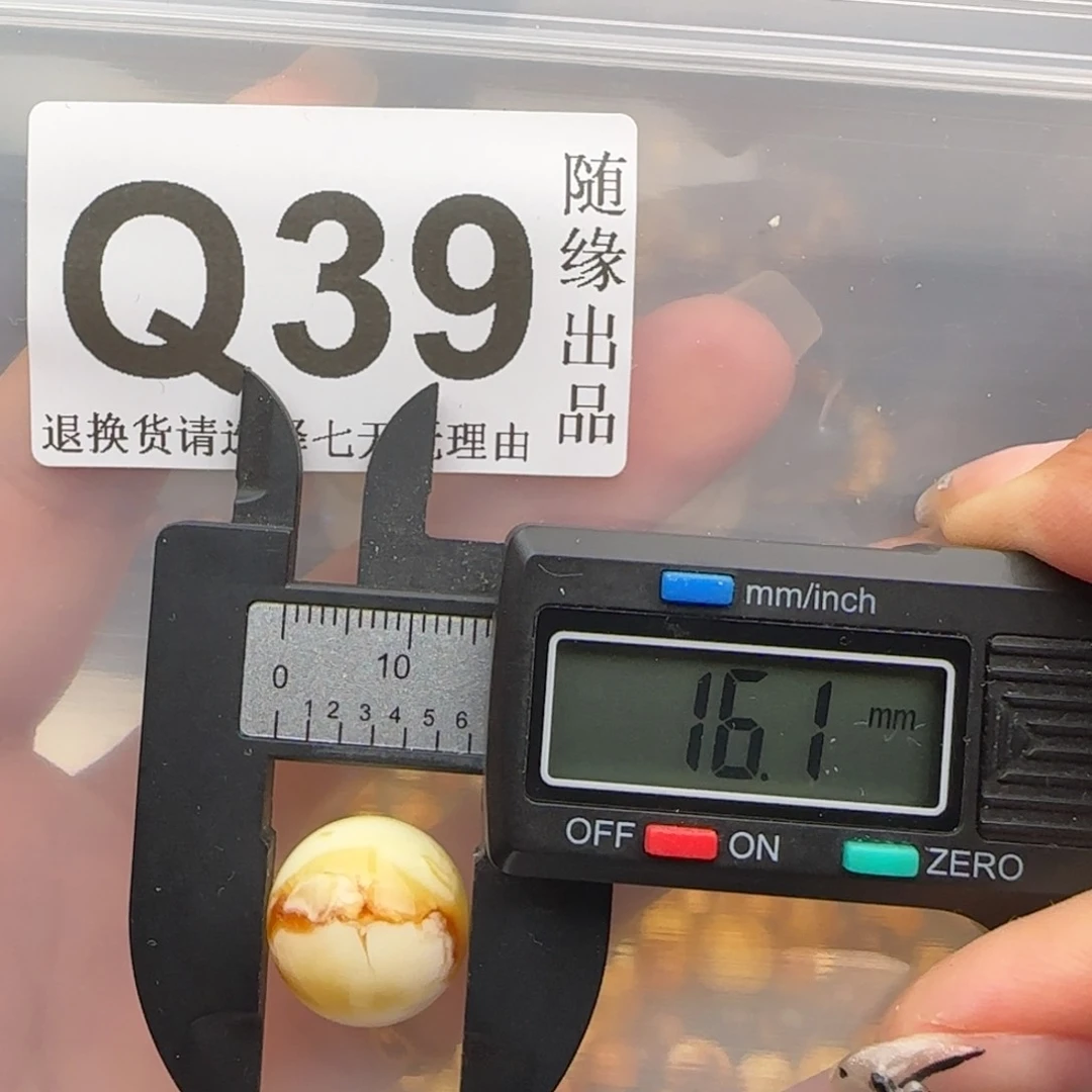 未镶嵌琥珀裸石16尺寸