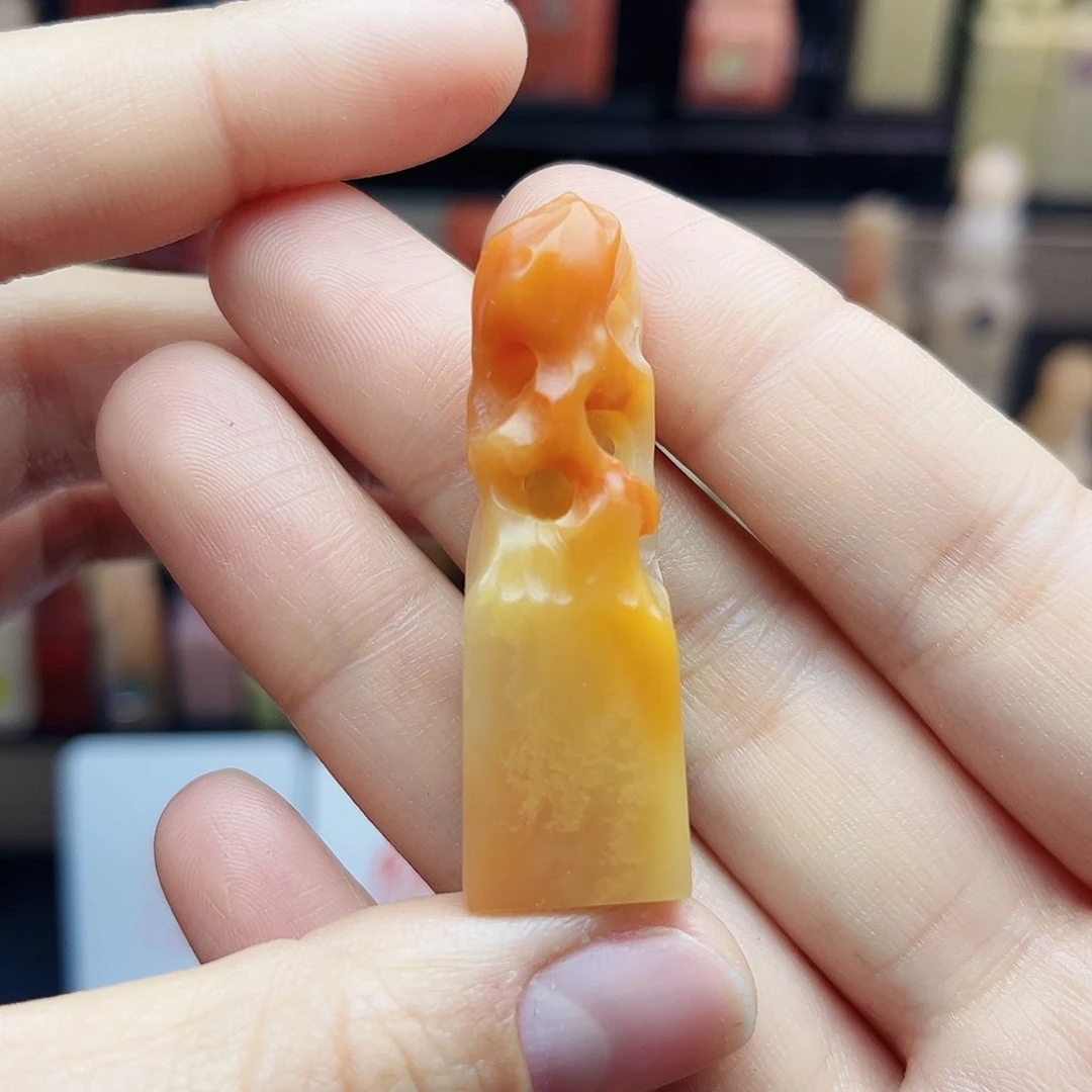 寿山石印石纯手工包刻4字1.4