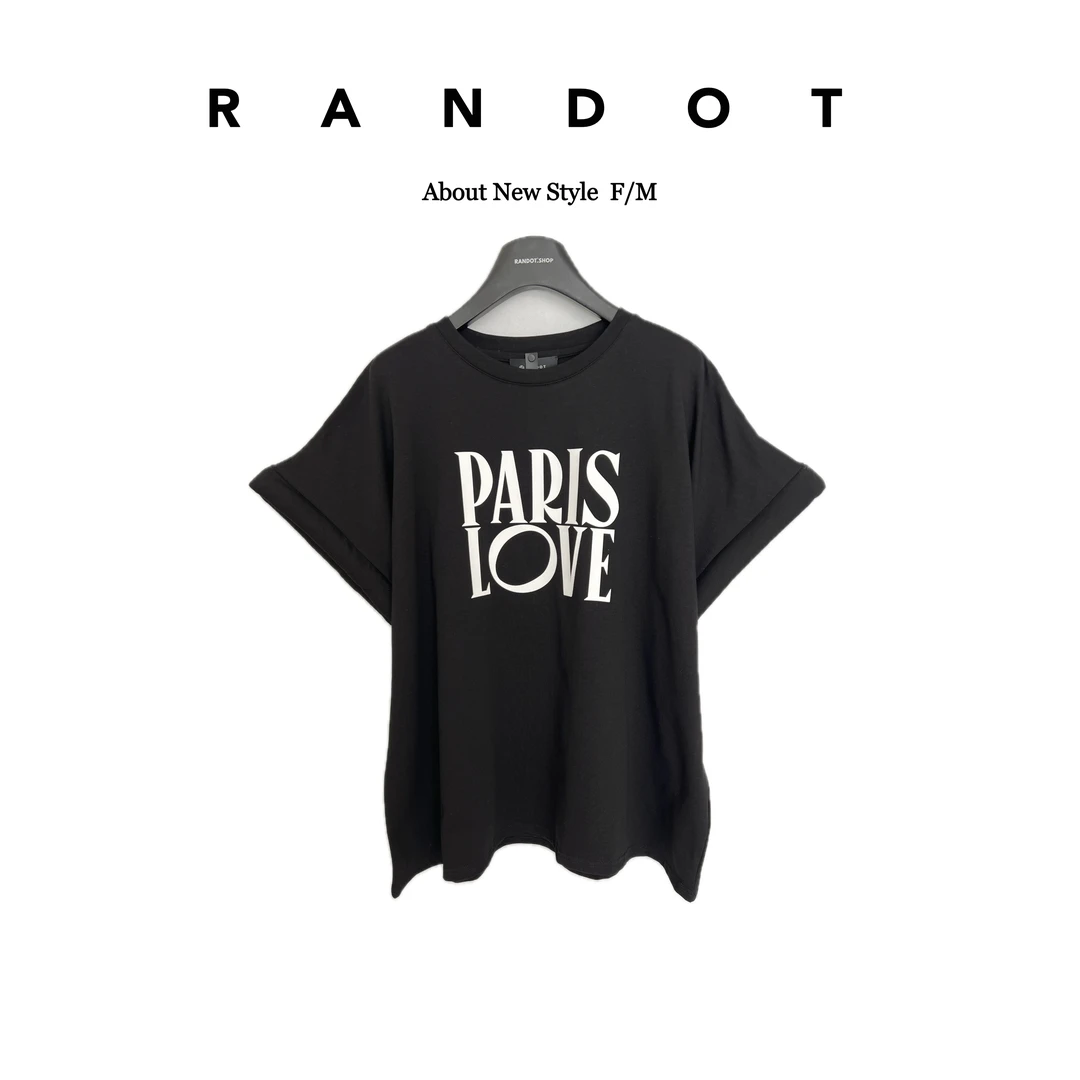 RΛNDOT原创设计师款字母印花图案宽松短袖T恤22508