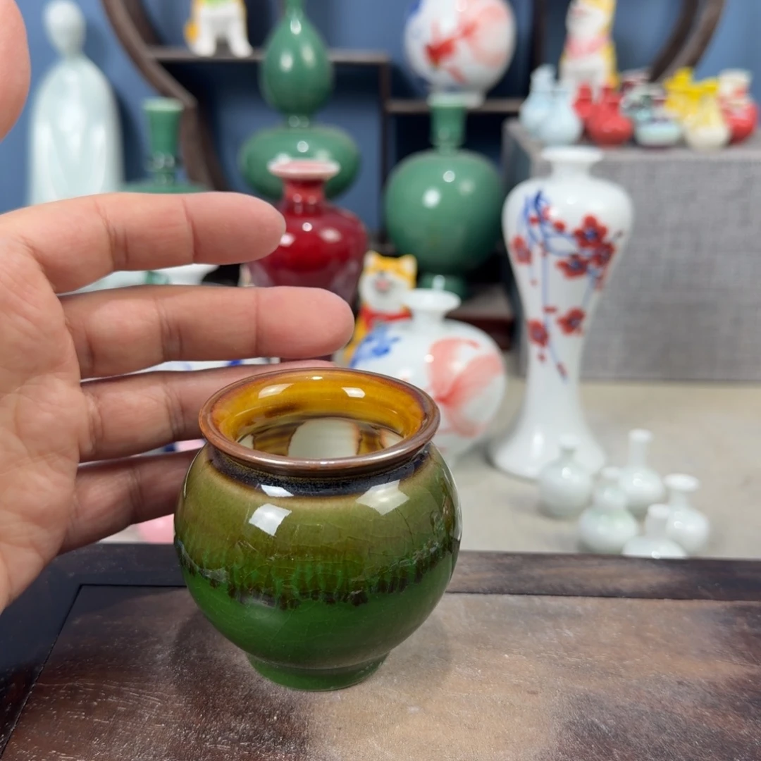 陶瓷手工小花器摆件