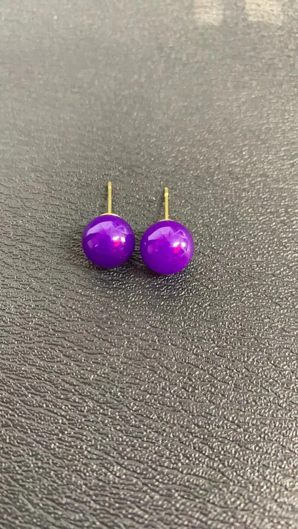 紫翡耳钉（多样发其一）B134
