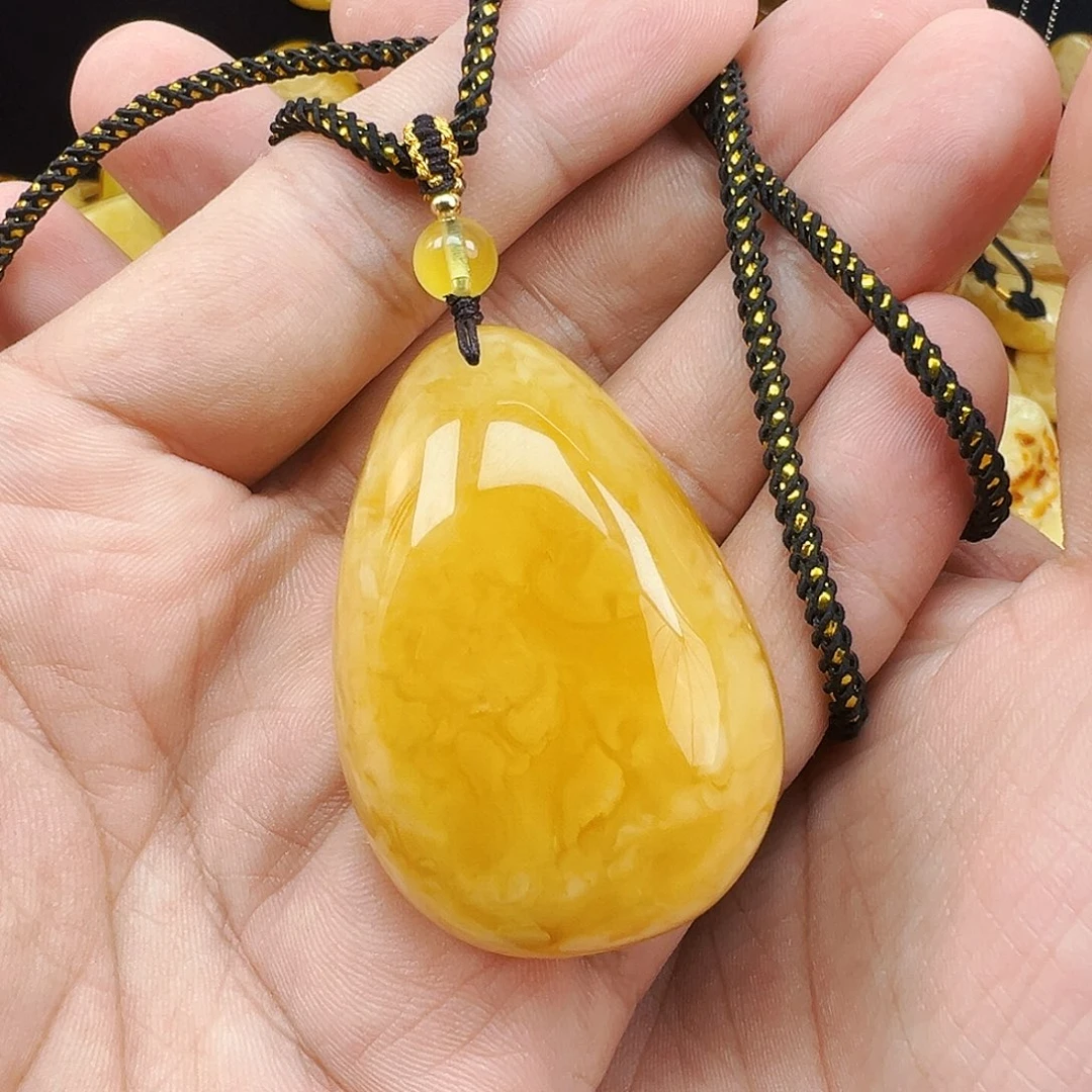 蜜蜡颈饰未镶嵌水滴22克