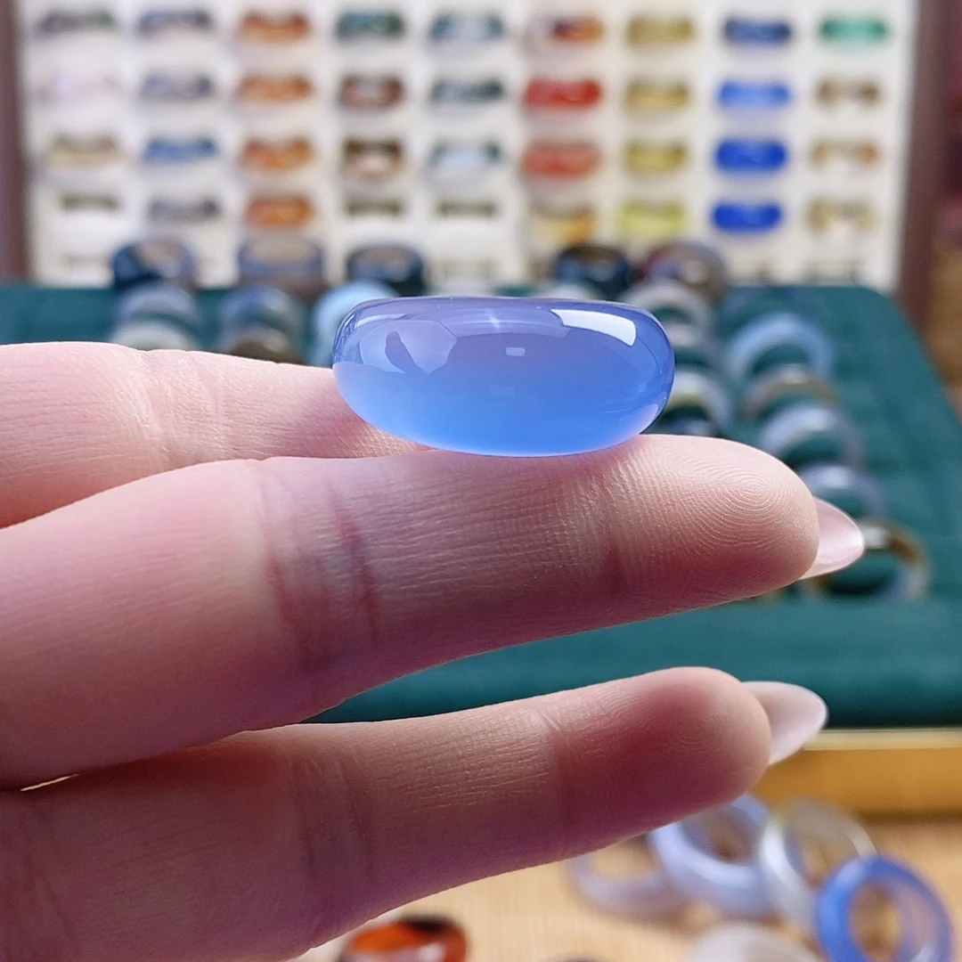 玛瑙/玉髓戒指未镶嵌小***力