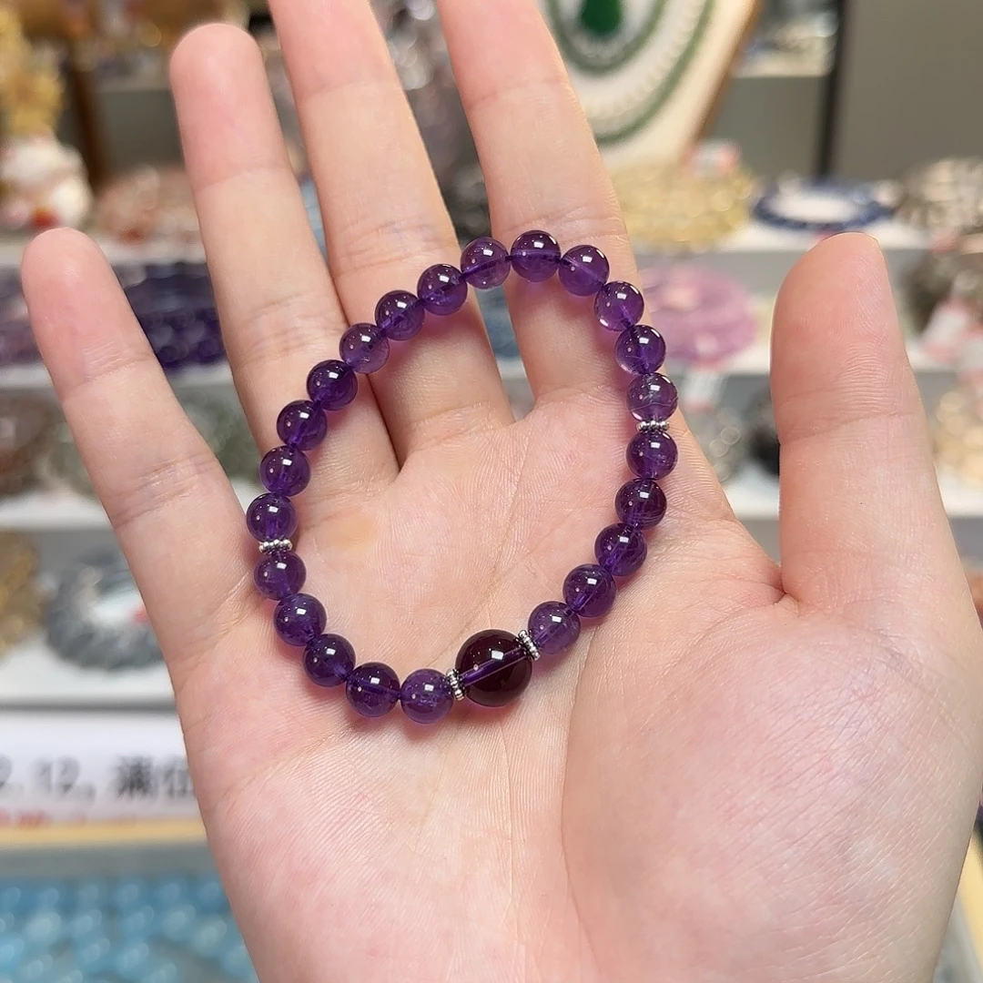 海蓝宝石裸石乌拉圭紫水7mm