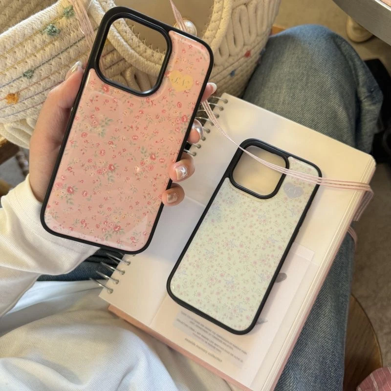 满屏碎花适用苹果16PRO/15/14手机壳水凝iPhone13新款12PRO刀锋壳