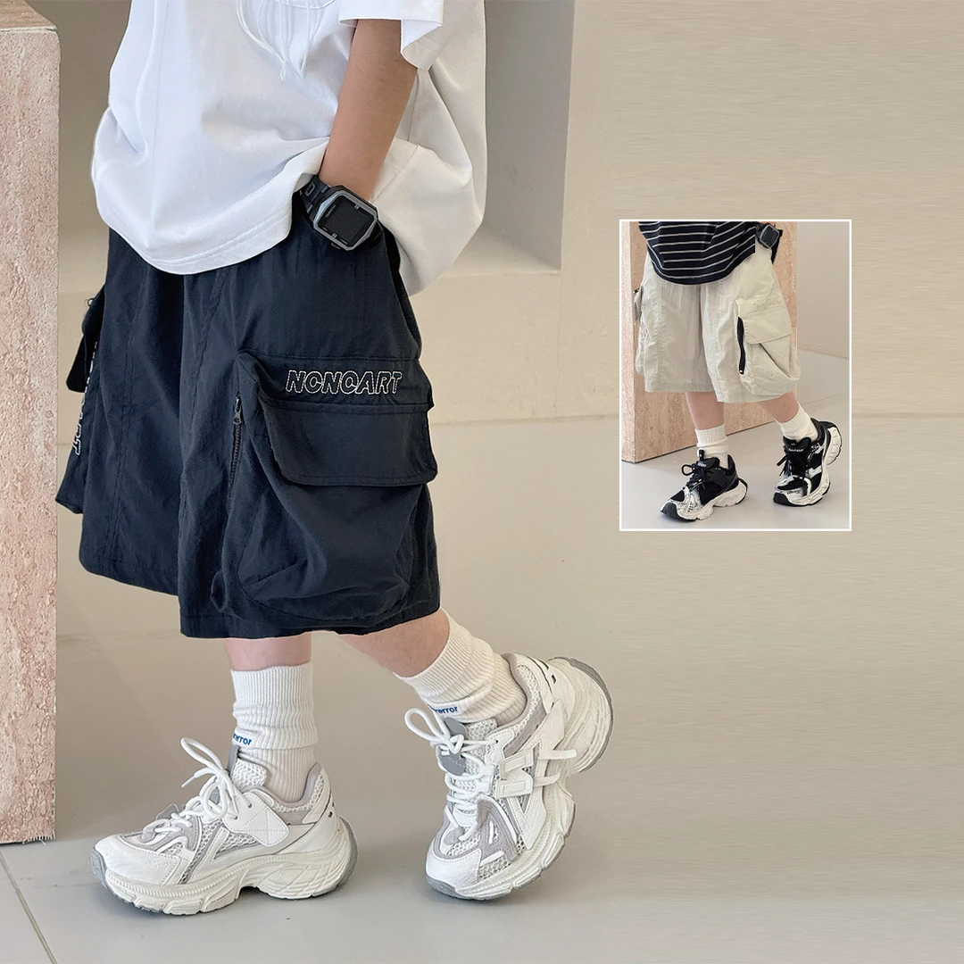 男童裤子夏装新款中大童休闲薄款五分裤儿童帅气工装短裤潮57058