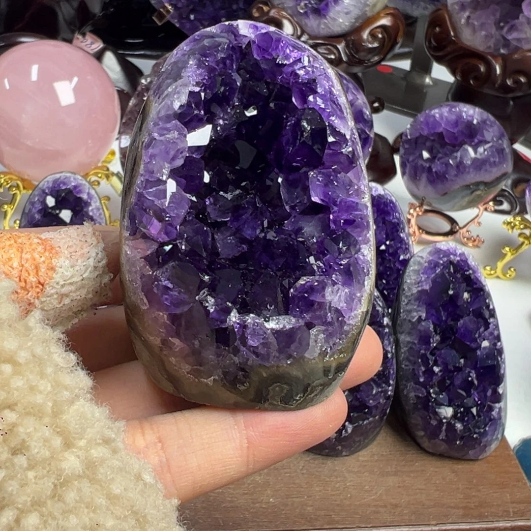 紫晶摆件未镶嵌紫水晶