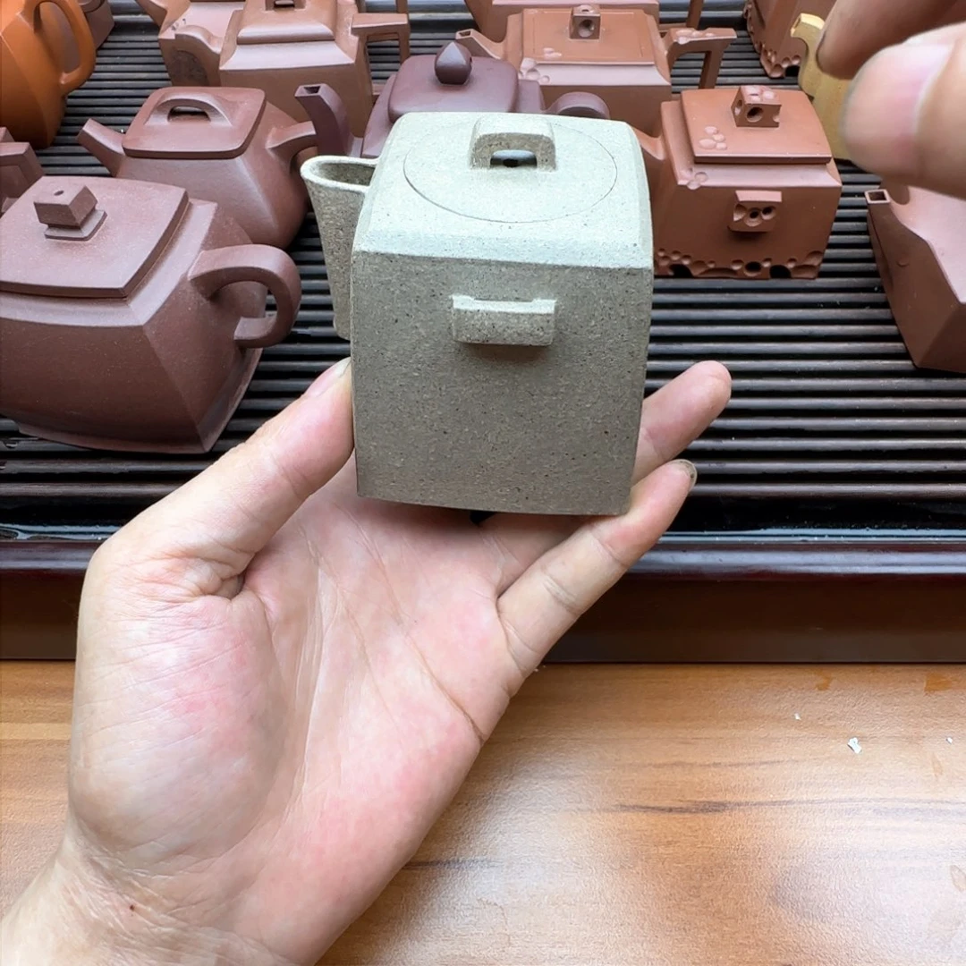 段泥壶半手工段泥手把壶，微瑕处理