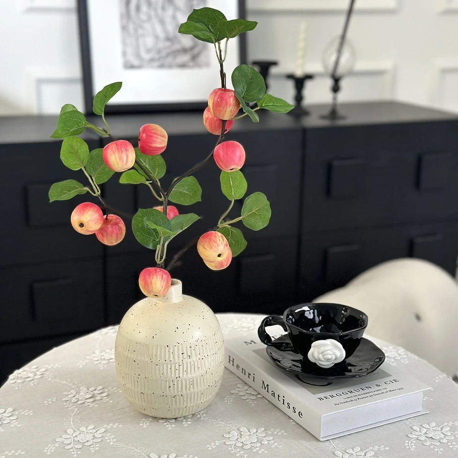 L075 仿真苹果绿植室内客厅装饰仿真花摆件假花桌面摆设