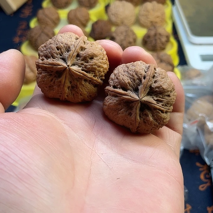 文玩核桃把件31玉璧四棱37
