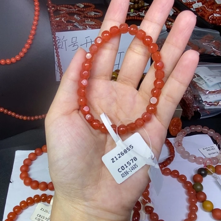 南红玛瑙未镶嵌手串6m