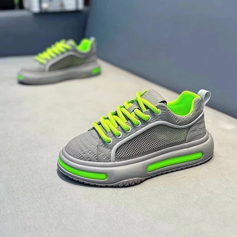 法莎尼亚男鞋春季新款时尚运动休闲鞋透气鞋子青春潮流厚底老爹鞋