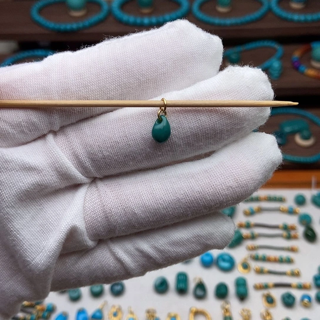 绿松石18K金镶嵌绿松石配饰h