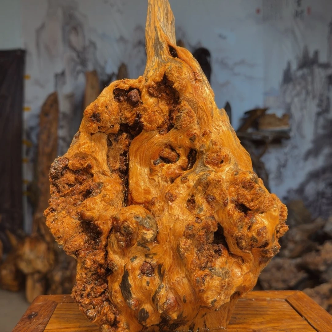 喜***子木三丰琥珀木 天然摆件39