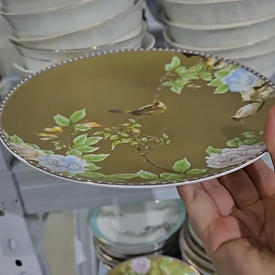 瓷片大瑕爆花或划痕8寸4个半浅盘6666