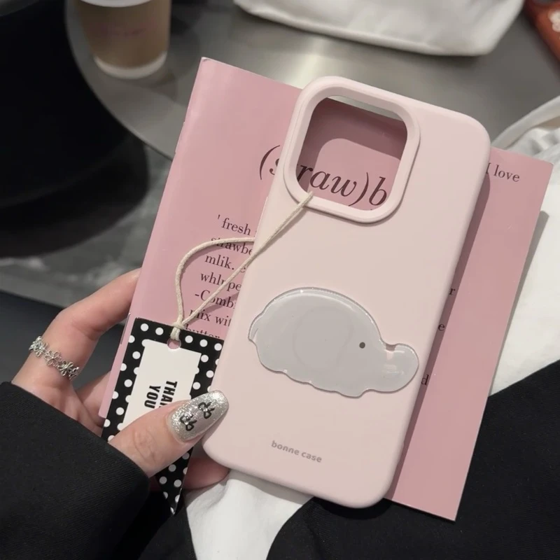11趣味可爱小象适用苹果16手机壳iPhone15promax立体12防摔14女13