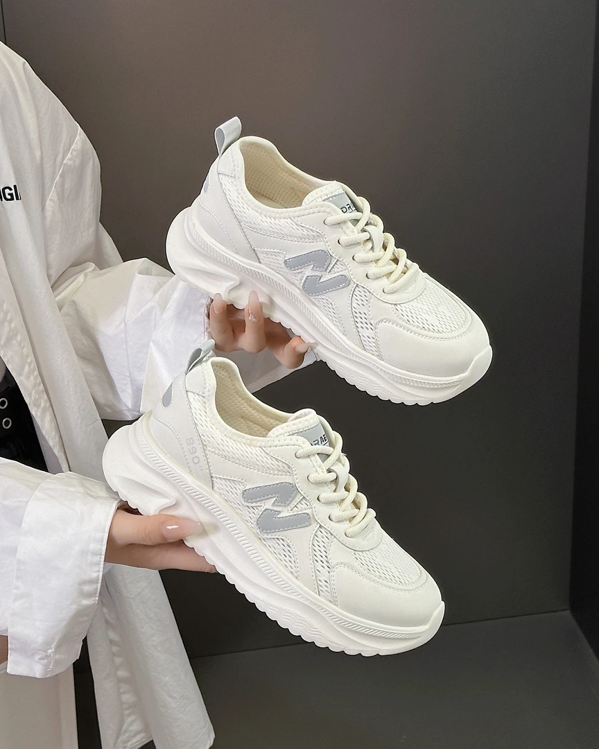 2612休闲透气厚底拼色纯色时尚休闲鞋老爹鞋欧若假日风