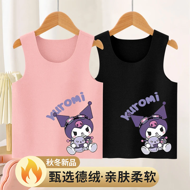 女童保暖背心内穿贴身儿童秋冬季宝宝德绒打底衫2025新款女孩内衣