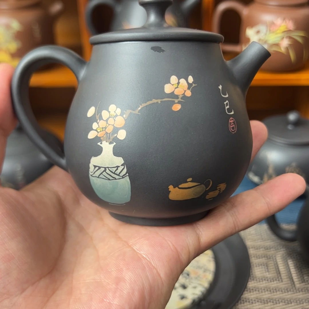 建水紫陶全手工茶壶