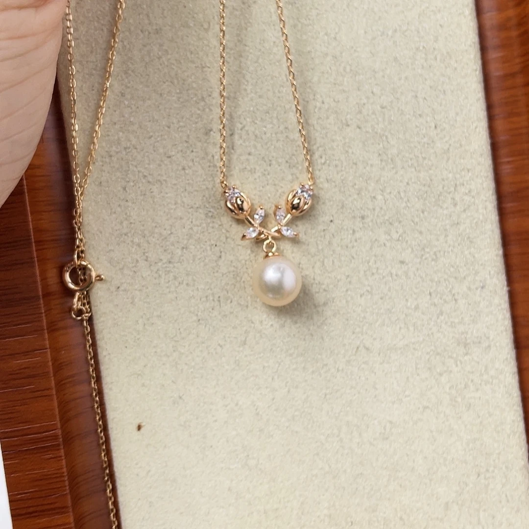 颈饰银S925镶嵌海水珍珠