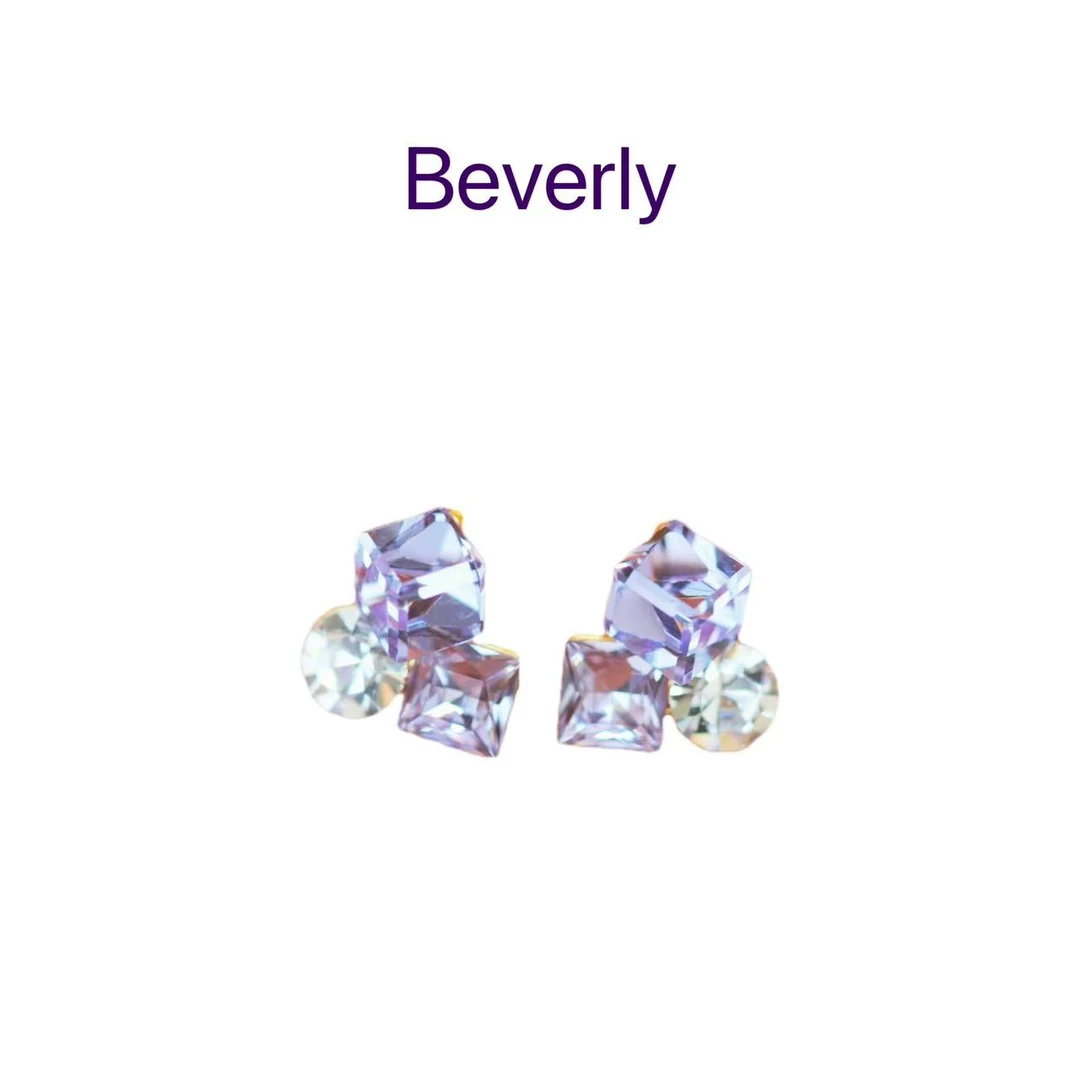 铜合金耳饰 【紫韵景澜】Beverly设计款百搭高定耳饰~LG114