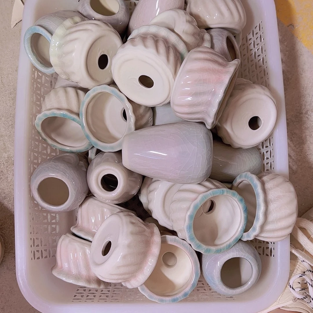 陶瓷花盆当场满12包邮瑕疵随机6个